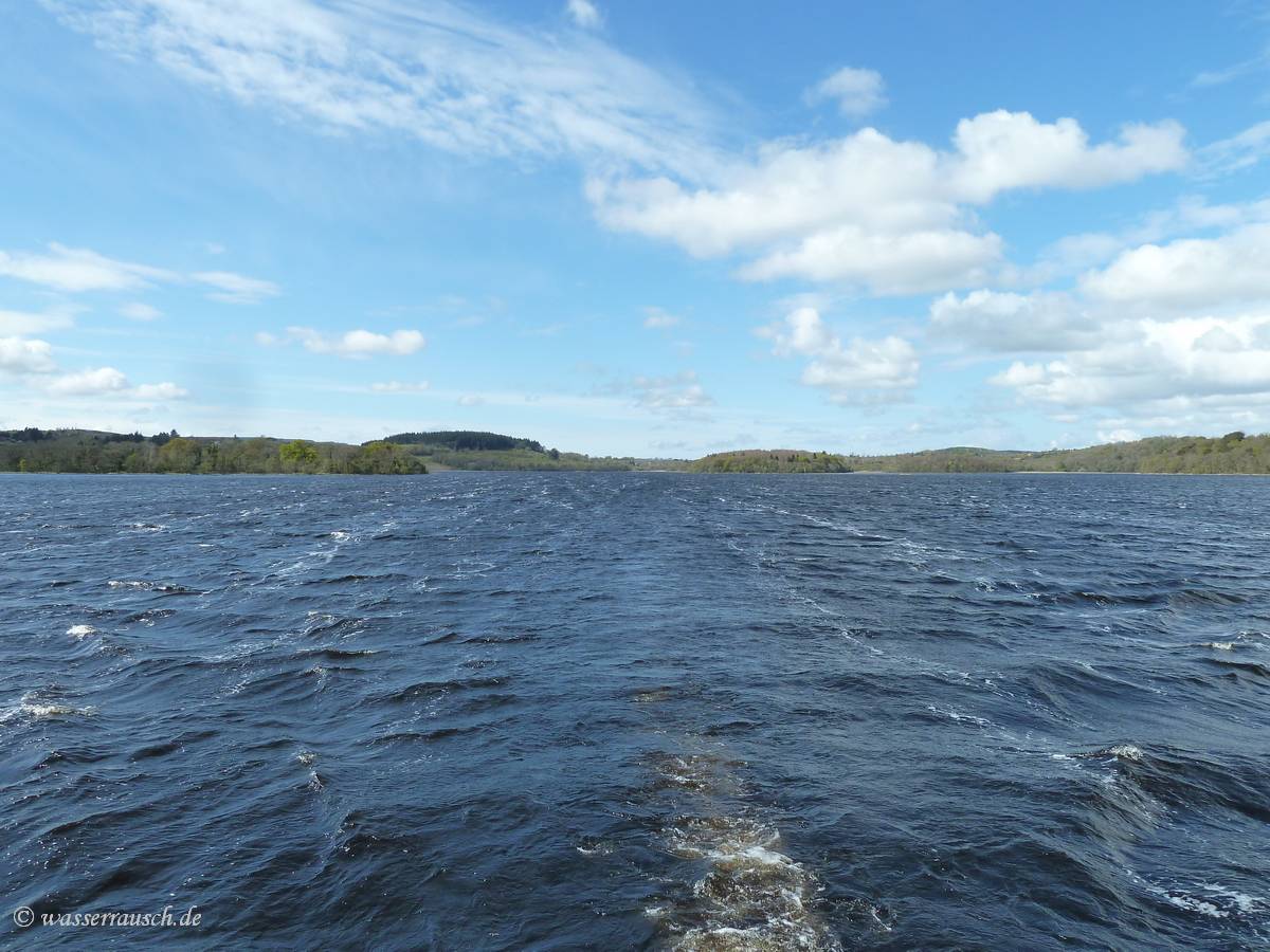 Leaving the northwest end of Lough Key