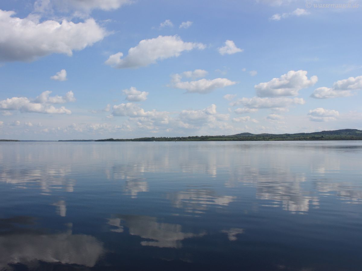 Clouds mirrored on Lough Derg